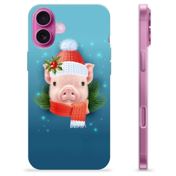 Coque iPhone 16 Plus en TPU - Cochonnet d\'Hiver