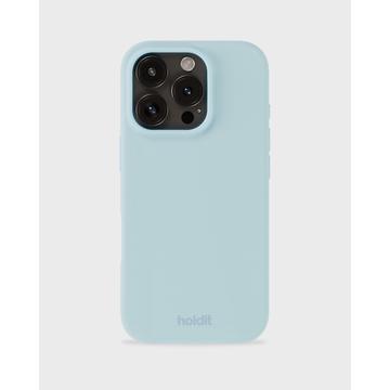 Coque iPhone 16 Pro en Silicone Holdit - Bleu minéral