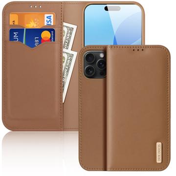 Etui Portefeuille iPhone 16 Pro Max en Cuir Dux Ducis Hivo