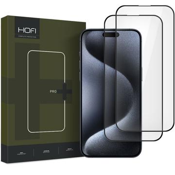 Protecteur d’Écran iPhone 16 Pro Max en Verre Trempé - Hofi Premium Pro+ - 2 Pièces - Bord Noir