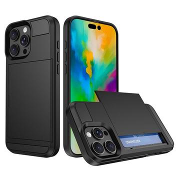 Coque Hybride iPhone 16 Pro Max avec Porte-Carte Coulissant