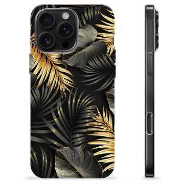 Coque iPhone 16 Pro Max en TPU - Feuilles Dorées