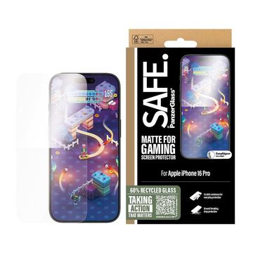 Protection d\'écran en verre trempé iPhone 16 Pro PanzerGlass Safe Gaming Ultra-Wide Fit - 9H - Clair