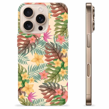 Coque iPhone 16 Pro en TPU - Fleurs Roses