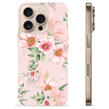 Coque iPhone 16 Pro en TPU - Fleurs à L\'aquarelle