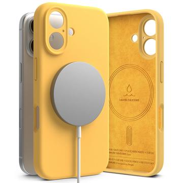 Coque MagSafe iPhone 16 en Silicone Liquide Ringke - Jaune