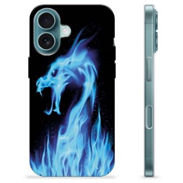 Coque iPhone 16 en TPU - Dragon Feu Bleu