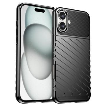 Coque iPhone 16 en TPU - Série Thunder - Noire