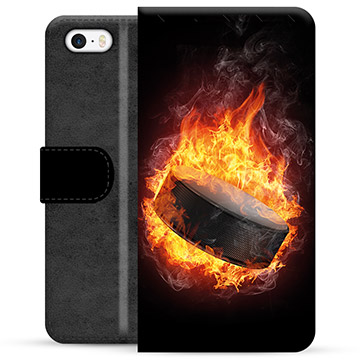 Étui Portefeuille Premium iPhone 5/5S/SE - Hockey sur Glace