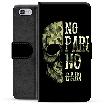 Étui Portefeuille Premium iPhone 6 / 6S - No Pain, No Gain