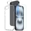 Kit de protection 3-en-1 iPhone 16e Northjo - Transparent