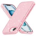 Coque Hybride iPhone SE (2025) - Série Stylish Glitter - Compatible avec MagSafe - Rose