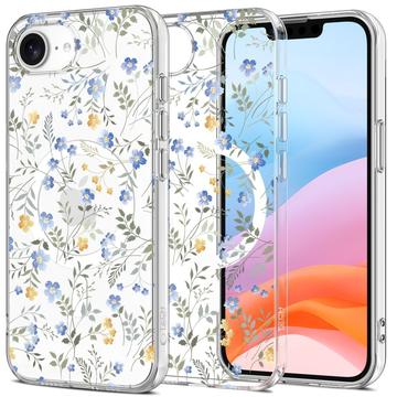 Coque iPhone 16e en TPU Tech-Protect FlexAir MagSafe - Fleurs de printemps