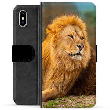 Étui Portefeuille Premium iPhone X / iPhone XS - Lion