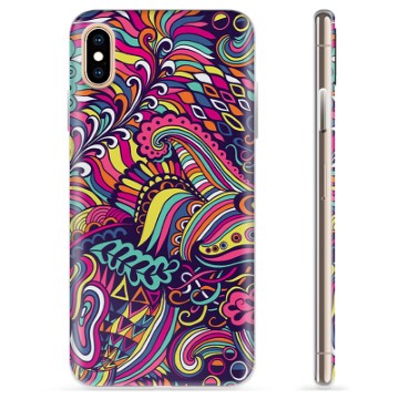 Coque iPhone X / iPhone XS en TPU - Fleurs Abstraites