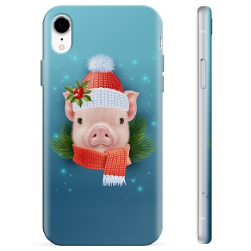 Coque iPhone XR en TPU - Cochonnet d\'Hiver