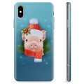 Coque iPhone XS Max en TPU - Cochonnet d'Hiver