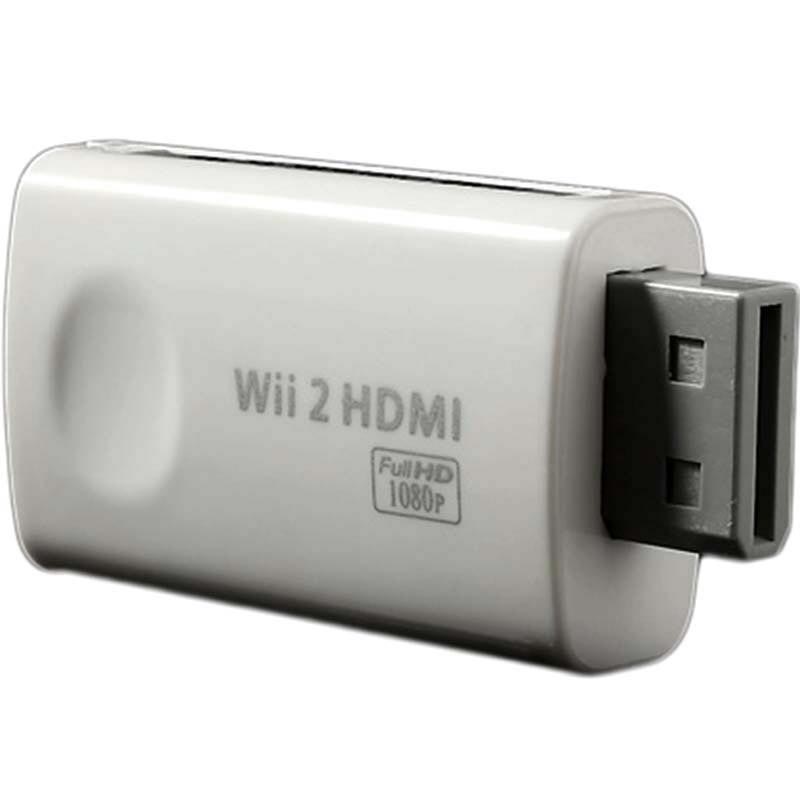 Adaptateur Convertiseur Hdmi Mm Audio Full Hd Pour Wii Blanc