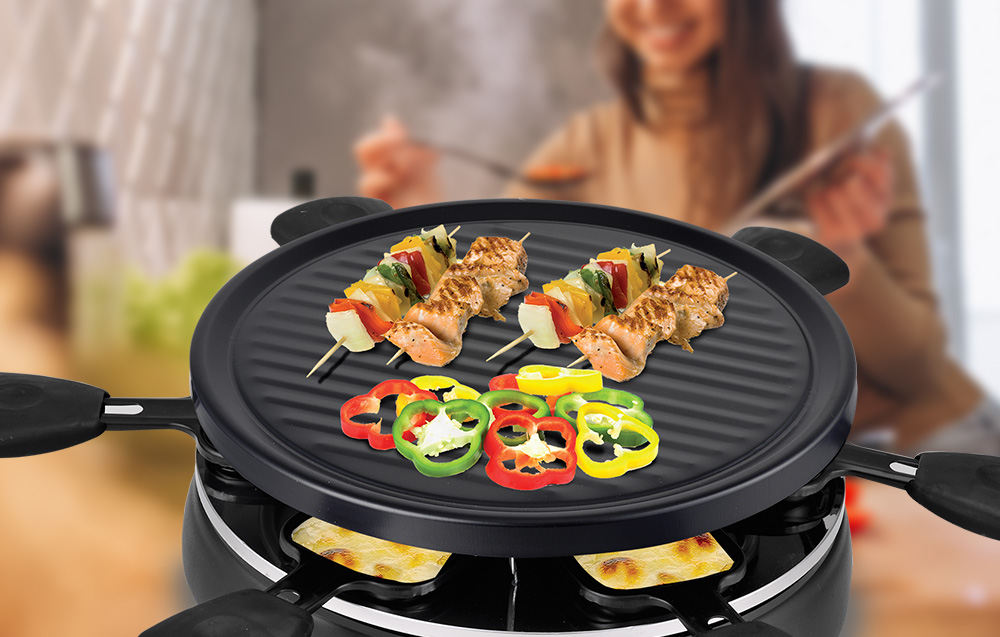 Techwood TRA-608 Gril à raclette électrique pour 6 personnes